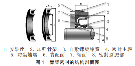 骨架密封结构剖面图