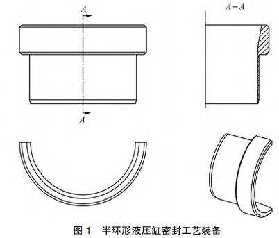 图 1　半环形液压缸密封工艺装备