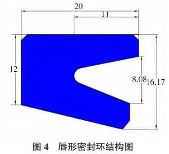 图4 唇形密封环结构图